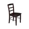 International Concepts Set of 2 Madrid Ladderback Chairs, Rich Mocha C15-2P - alternate 6